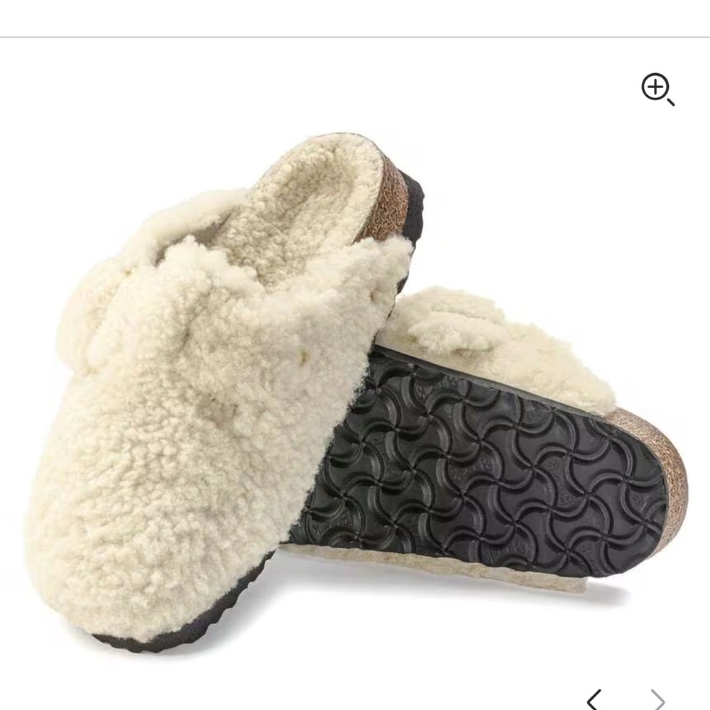 Birkenstock boston big buckey Teddy Eggshell size 41